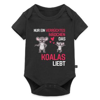 Koala Mädchen Australien Tier Geschenk Koala - Baby Premium Kurzarmbody - Schwarz - Vorne