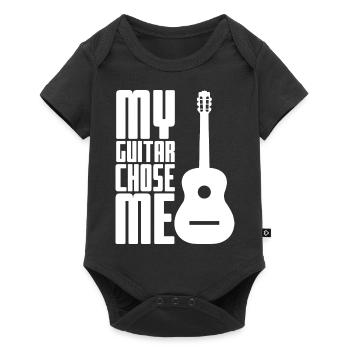 Guitare drôle de dicton - Body à manches courtes Premium Bébé - noir - Devant
