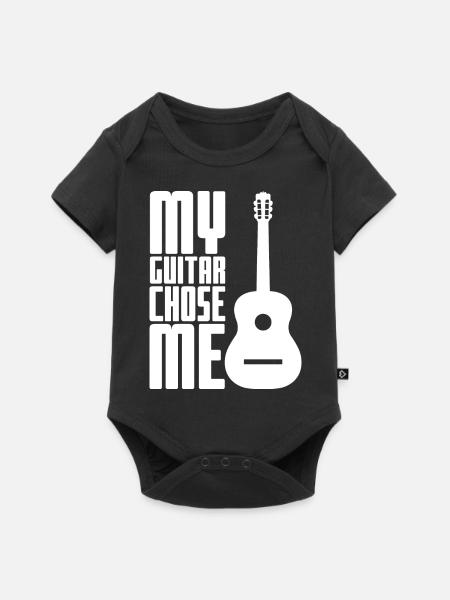 Gitarre witziger Spruch - Baby Premium Kurzarmbody - Schwarz