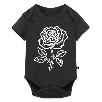 Symbole de la rose - Body à manches courtes Premium Bébé - noir - Devant