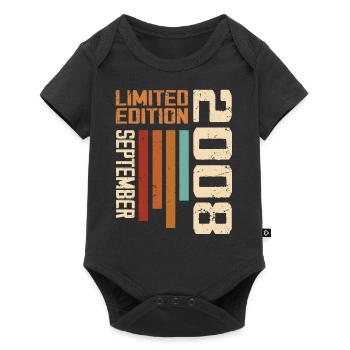 September 2008 Originelle Geschenkidee zum Geburtstag - Baby Premium Kurzarmbody - Schwarz - Vorne
