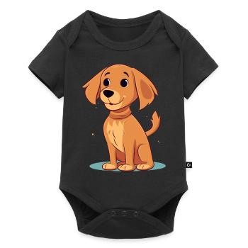 Cute dog design for dog owners - Baby Premium short-sleeve bodysuit - black - Front