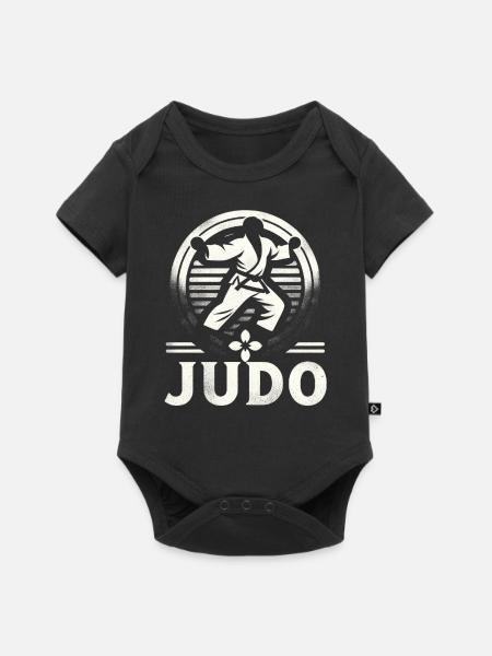 Judo Mastery Combat Emblem - Baby Premium short-sleeve bodysuit - black