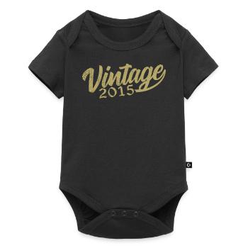 2015 Vintage 2015 Retro 2015 Birthday Gift - Baby Premium short-sleeve bodysuit - black - Front
