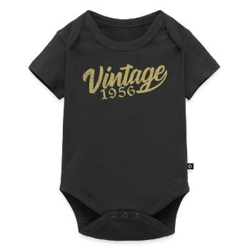1956 Vintage 1956 Retro 1956 Birthday Gift - Baby Premium short-sleeve bodysuit - black - Front