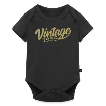 1955 Vintage 1955 Retro 1955 Birthday Gift - Baby Premium short-sleeve bodysuit - black - Front