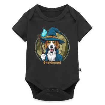 Magic Greyhound in Wizard Outfit for Wizard - Baby Premium short-sleeve bodysuit - black - Front