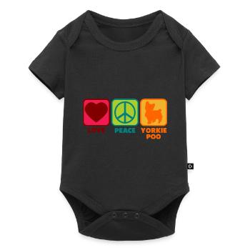 Yorkiepoo Yorkie poo Hund für Sie Sprüche Lustige - Baby Premium Kurzarmbody - Schwarz - Vorne