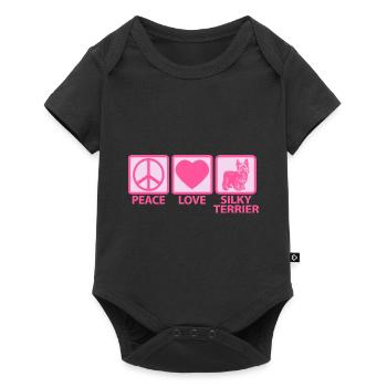 Australian Silky Terrier Mom Mistress Mama Sayings - Baby Premium short-sleeve bodysuit - black - Front