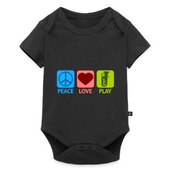 Euphonium Euphonist Mama Mom Proverbs Funny Peace - Baby Premium short-sleeve bodysuit - black - Front