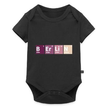 Berlin periodic table colored - Baby Premium short-sleeve bodysuit - black - Front