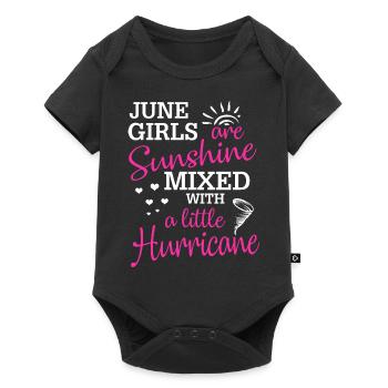 June Girls sont ensoleillées avec un ouragan - Body à manches courtes Premium Bébé - noir - Devant