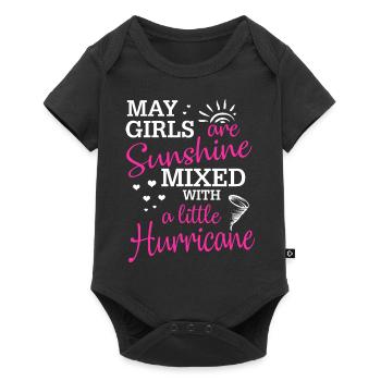 Que les filles soient ensoleillées avec un ouragan - Body à manches courtes Premium Bébé - noir - Devant