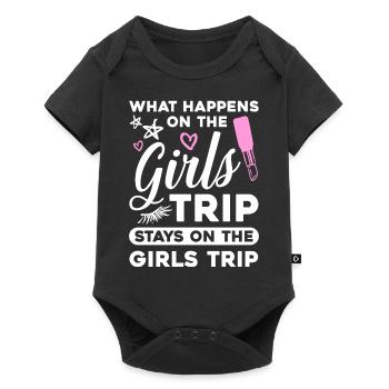Que se passe-t-il lors du voyage entre filles sur ... - Body à manches courtes Premium Bébé - noir - Devant