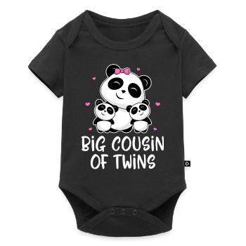 Big Cousin Of Twins - Cute Panda Pandas - Baby Premium short-sleeve bodysuit - black - Front