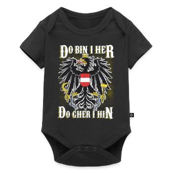 Österreich - Baby Premium Kurzarmbody - Schwarz - Vorne