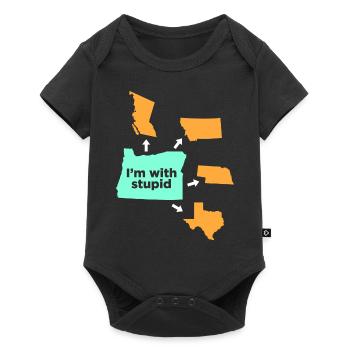 Lustiges Oregon Design für stolze Oregonianer - Baby Premium Kurzarmbody - Schwarz - Vorne