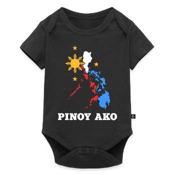 Philippinen Kartendesign für stolze Pinoys - Baby Premium Kurzarmbody - Schwarz - Vorne