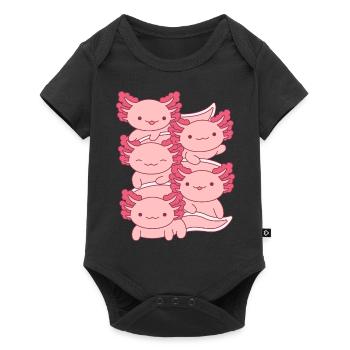 Conception de groupe d’axolotl rose pour les amateurs d’axolotl - Body à manches courtes Premium Bébé - noir - Devant