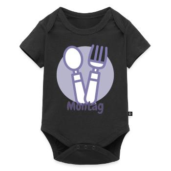 Monday - Baby Premium short-sleeve bodysuit - black - Front