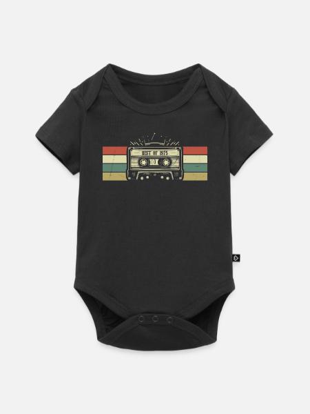 1975 Kassette - Geburtstagsgeschenk von Born In 1975 - Baby Premium Kurzarmbody - Schwarz