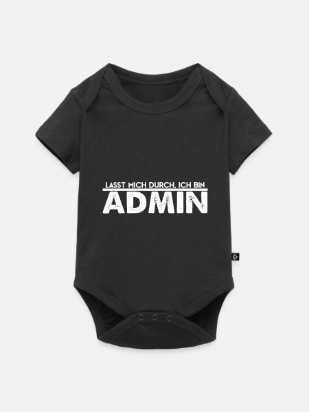 Admin lustiger Spruch Administrator Geschenk - Baby Premium Kurzarmbody - Schwarz