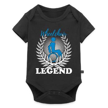 Legend in a wheelchair - Baby Premium short-sleeve bodysuit - black - Front