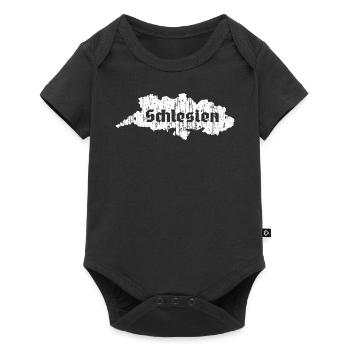 Schlesien Karte T Shirt - Baby Premium Kurzarmbody - Schwarz - Vorne