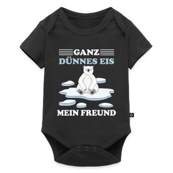 Ours polaire Drôle très mince glace mon ami Pôle Nord - Body à manches courtes Premium Bébé - noir - Devant
