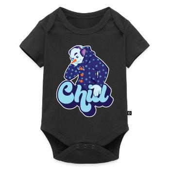 Chill Cool Fun Bonhomme de neige hiver Neige Cadeau de Noël - Body à manches courtes Premium Bébé - noir - Devant