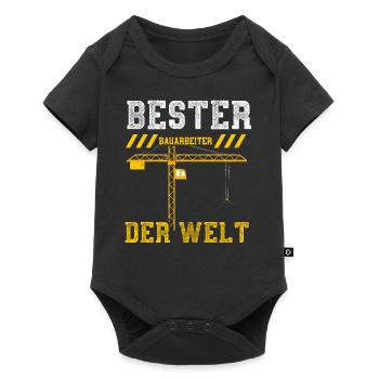 Bester Bauarbeiter Der Welt - Baby Premium Kurzarmbody - Schwarz - Vorne