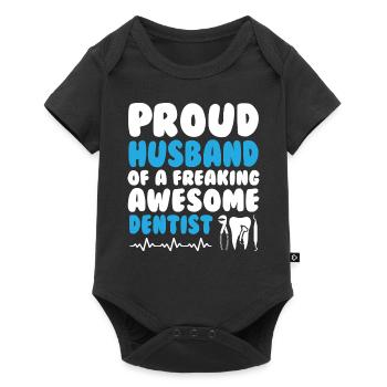 My Husband Dentist - Baby Premium short-sleeve bodysuit - black - Front
