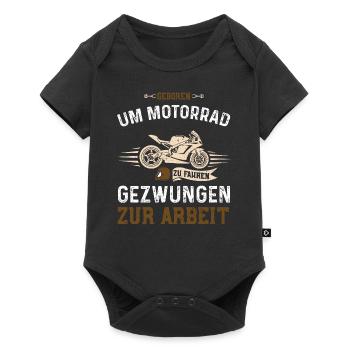 Geboren Um Motorrad Zu Fahren Ge... - Baby Premium Kurzarmbody - Schwarz - Vorne