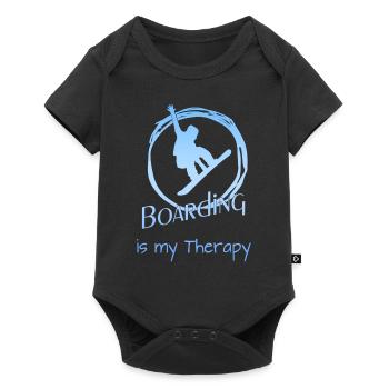 snowboard, Snowboarding, boarding - Baby Premium Kurzarmbody - Schwarz - Vorne