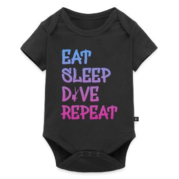 dive, diver, scuba diving, tauchen - Baby Premium Kurzarmbody - Schwarz - Vorne