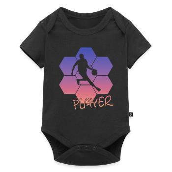 Basketball - Baby Premium Kurzarmbody - Schwarz - Vorne