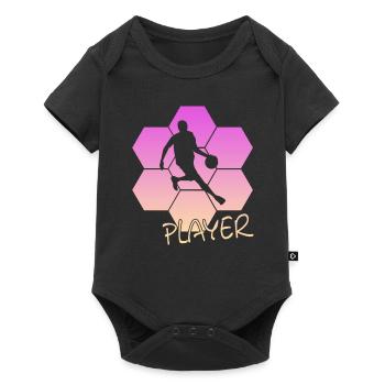 Basketball - Baby Premium Kurzarmbody - Schwarz - Vorne