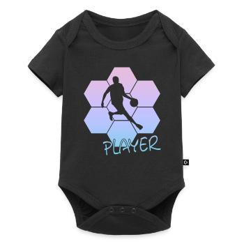 Basketball - Baby Premium Kurzarmbody - Schwarz - Vorne