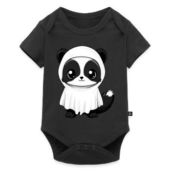 Stinktier Halloween Comic Geist - Baby Premium Kurzarmbody - Schwarz - Vorne