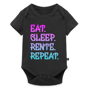 Rente, Rentner, Ruhestand 2025 - Baby Premium Kurzarmbody - Schwarz - Vorne