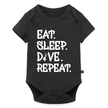 eat sleep dive repeat - Baby Premium Kurzarmbody - Schwarz - Vorne