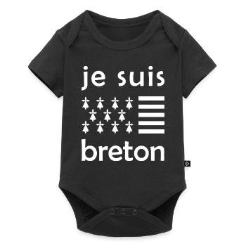 Je suis breton - Body à manches courtes Premium Bébé - noir - Devant