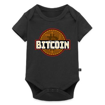 Bitcoin Krypto Bitcoinshirt - Baby Premium Kurzarmbody - Schwarz - Vorne