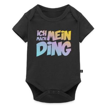 Ich mach mein Ding | Motivation Optimist - Baby Premium Kurzarmbody - Schwarz - Vorne