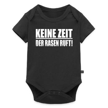 Rasen mähen Rasenpflege Keine Zeit der Rasen Ruft - Baby Premium Kurzarmbody - Schwarz - Vorne