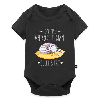 Schlafshirt: Schlafende Aphrodite Giant Katze - Baby Premium Kurzarmbody - Schwarz - Vorne