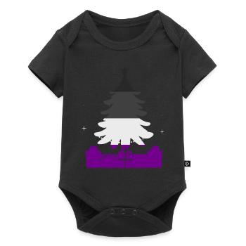Asexuell Weihnachtsbaum LGBT Geschenk Asexuell - Baby Premium Kurzarmbody - Schwarz - Vorne