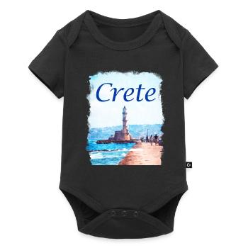 Crete - Kreta - Baby Premium short-sleeve bodysuit - black - Front