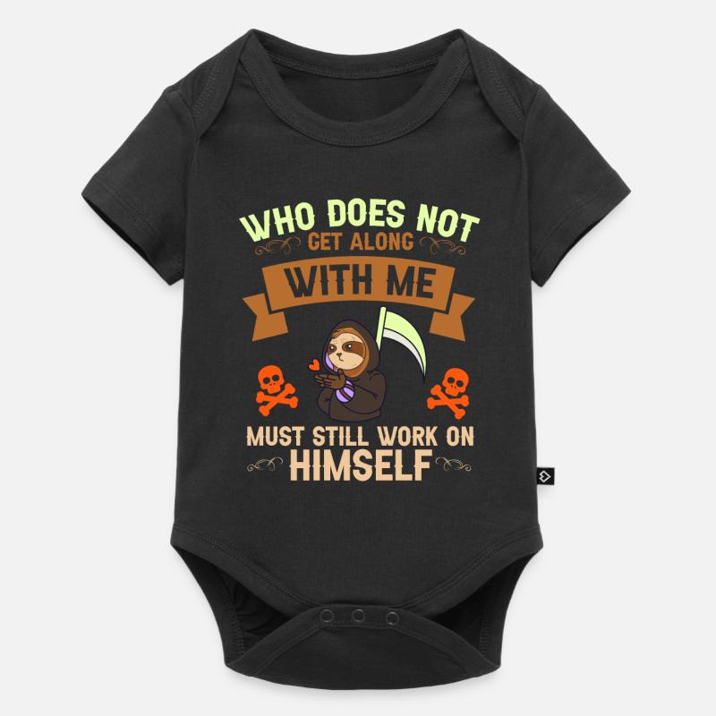 Who does not get along with me must still work on - Baby Premium short-sleeve bodysuit - black