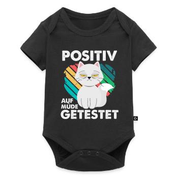 Tested positive for tired. - Baby Premium short-sleeve bodysuit - black - Front